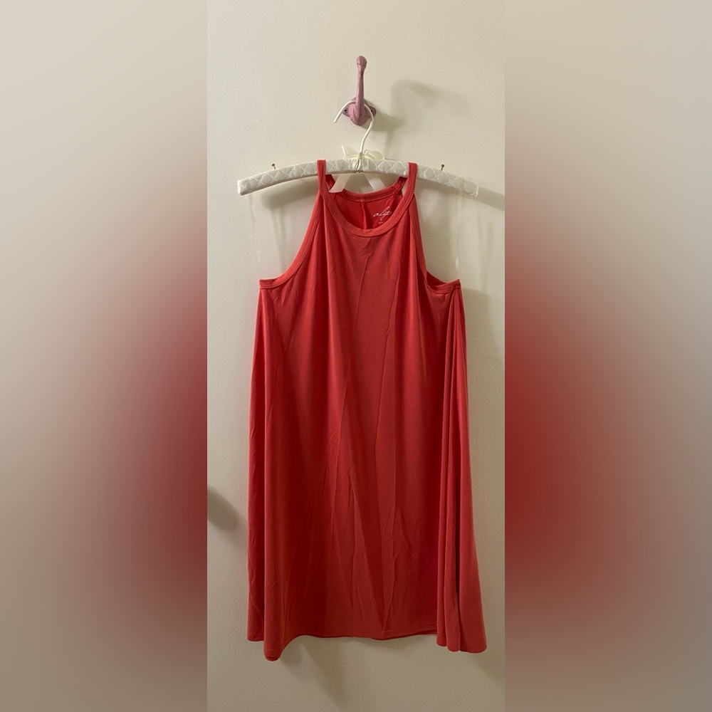 Alya Coral Sleeveless Dress